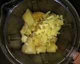 A picture of step 1 of Pineapple Ginger and Lemon Juice.