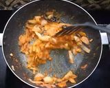 A picture of step 8 of Punjabi style bhindi masala.