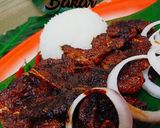 Gambar langkah 9 resipi Kambing bakar.