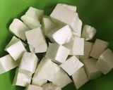 A picture of step 1 of Paneer 65.