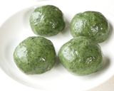 A picture of step 8 of Yomogi Mochi (Kusa Mochi) Made with Freshly Picked Yomogi.