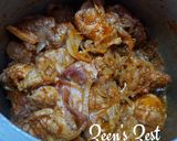 A picture of step 1 of Champaran/Ahuna Mutton.