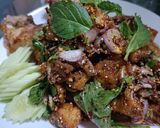 รูปขั้นตอนการทำที่ 4 ของ ลาบปลาทับทิม