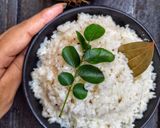 A picture of step 5 of Coconut milk pulao.