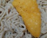 Foto del paso 5 de la receta: Fideos con crema de queso azul y crocante de parmesano