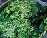 Foto langkah ke 1 dari resep Tumis Bunga Pepaya dan Tempe.