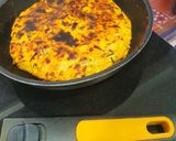 A picture of step 5 of Spanish omelette with sweet potato.