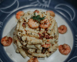 Foto del paso 9 de la receta: Pasta en salsa de queso mozzarella con camarones