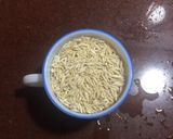 A picture of step 1 of Choshi Payesh / Kheer.