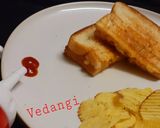 A picture of step 5 of Spicy Potato & Paneer Grilled Sandwich.