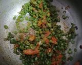 A picture of step 2 of French beans with methi.