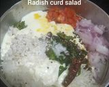 A picture of step 3 of Radish Curd salad.