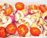 Cheddar sajtos lazac gombával és lilahagymával - LC recept fázis 2 fotója