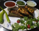 A picture of step 10 of Palak Paneer Kathi Roll.