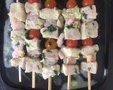 Foto del paso 3 de la receta Brochetas de emperador y gambas