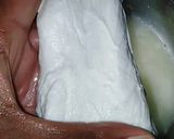 A picture of step 4 of Homemade mozzarella cheese.