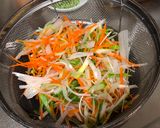 A picture of step 3 of Finely Shredded vegetable salad with soy sesame oil dressing.