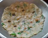 A picture of step 5 of Sarva pindi (rice flour pancake).