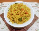 A picture of step 10 of Cheesy chicken fajita spaghetti.