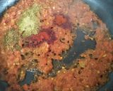 A picture of step 6 of Seyal paav (bread in onion tomato gravy).