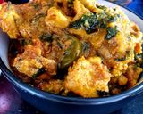 A picture of step 4 of My chicken and spicey spinach curry 👌🌶🤤👍🍗.