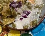 A picture of step 6 of Chilaquiles Verdes.