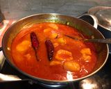 A picture of step 8 of Dum aloo.