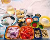 A picture of step 1 of Malaikofta restaurant style.