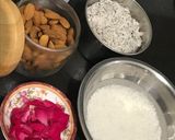 A picture of step 1 of Coconut phirni.