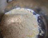 A picture of step 3 of Bhindi kadhi.