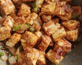 A picture of step 4 of Snack Of Cottage Cheese Tossed In Spicy Red Chilli Sauce (Paneer Starter Dry Chilli Paneer).