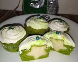 A picture of step 7 of Surprise Green Velvet Cupcakes.