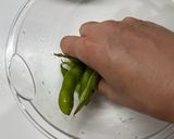 A picture of step 1 of Grilled Edamame.
