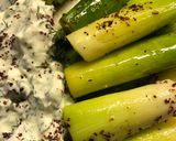 A picture of step 4 of Sumac leeks.