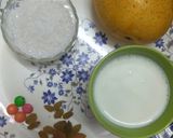 A picture of step 1 of Mango shake.