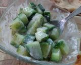 A picture of step 2 of Cucumber raita.
