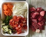 A picture of step 1 of Ugandan Beef Soup.