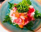 A picture of step 3 of Sashimi Fish Salad.