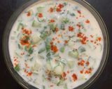 A picture of step 3 of Methi cucumber Raita.