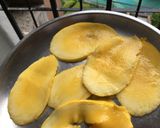 A picture of step 1 of Mango chocolate pan roll.