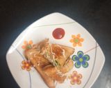 A picture of step 4 of Veg Mayo sandwich toast.