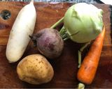 Hình bước làm 1 của món Canh gà nấu với 5 loại củ bổ dưỡng #Eatclean
