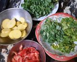 A picture of step 1 of Aloo Methi.