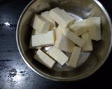 A picture of step 2 of Soya nuggets rice with matar paneer and sprouts salad.