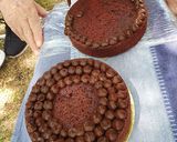 Foto del paso 11 de la receta: Tarta red velvet con nueces, arándanos y chocolate