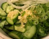 A picture of step 3 of Spicy Cucumbers.