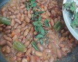 A picture of step 6 of Fried Kholar Beans with Napa (Kidney Beans with Basil).