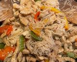 A picture of step 5 of One Pot Pork & Pepper Stir Fry in a Honey Sauce.