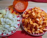 A picture of step 2 of Sweet potato and lentil soup.