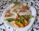 Gombás-májas csirkemell recept fázis 2 fotója
